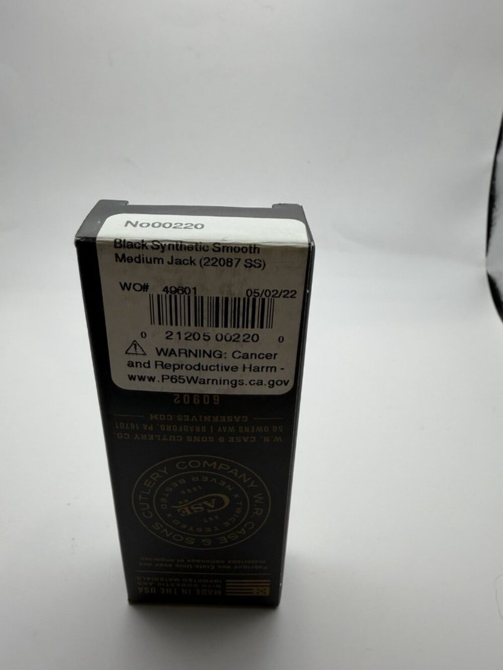 Case Knife Black Synthetic Smooth medium Jack 00220 - Picture 5 of 5